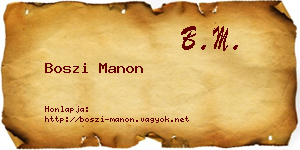 Boszi Manon névjegykártya